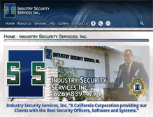 Tablet Screenshot of industrysecurityservices.com